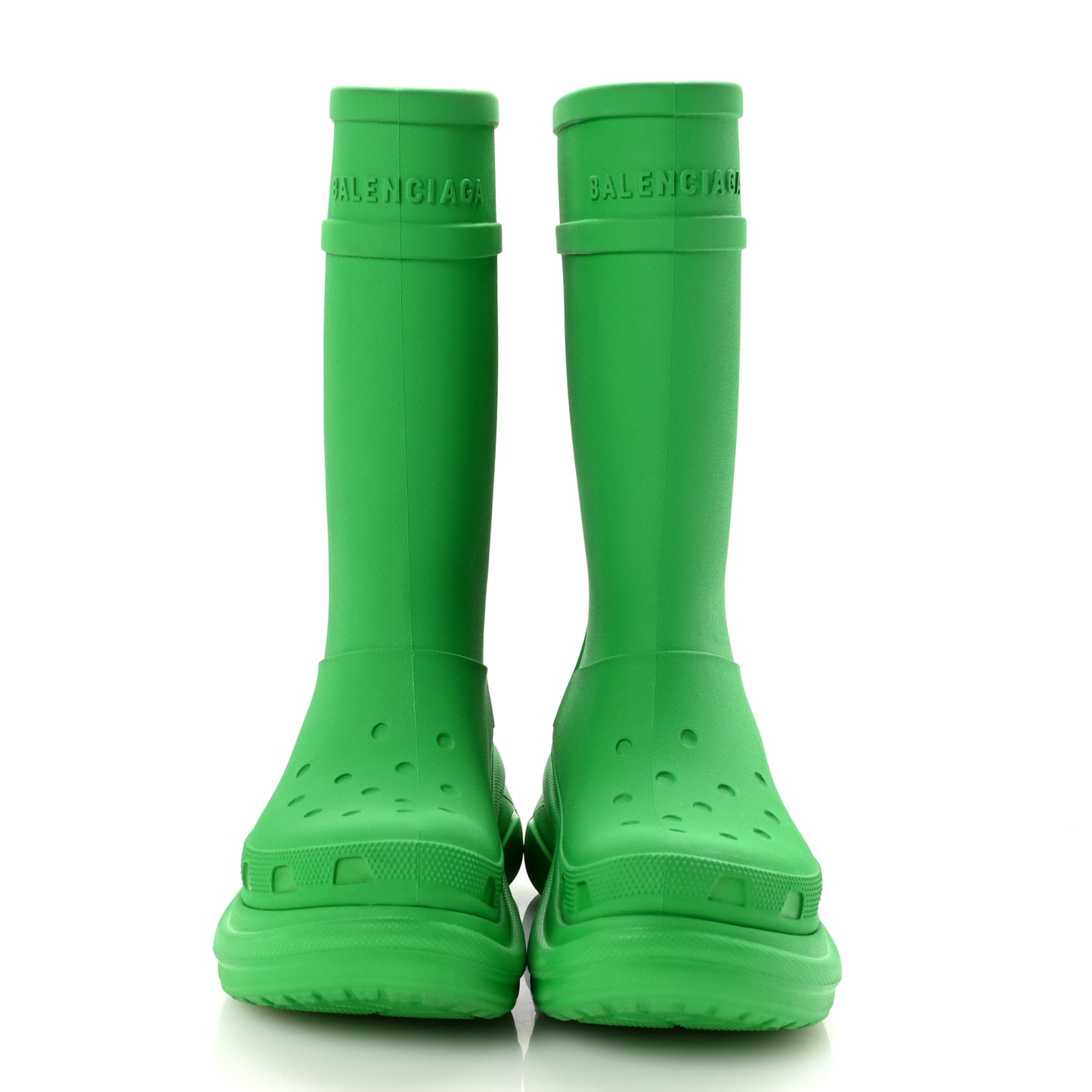 X CROCS Rubber Womens Rain Boots 37 Grass Green