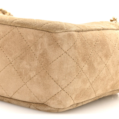 Chanel Suede Calfskin Quilted Camerissimo Case Beige 10 of 11
