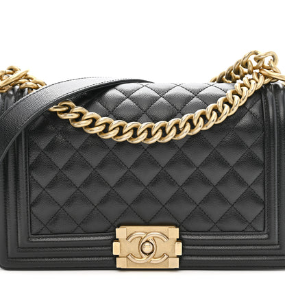 Chanel Caviar Quilted Medium Boy Flap Black 8 of 10