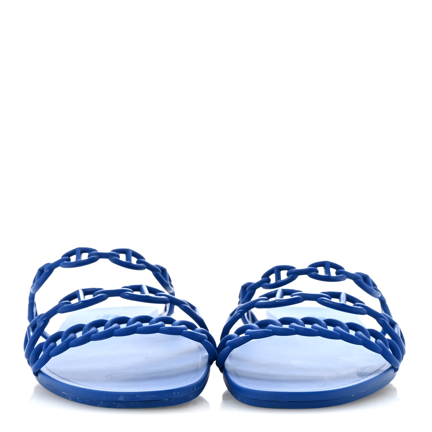 Hermes Rubber Chaine d'Ancre Rivage Sandals 41 Bleu Smalt 3 of 10