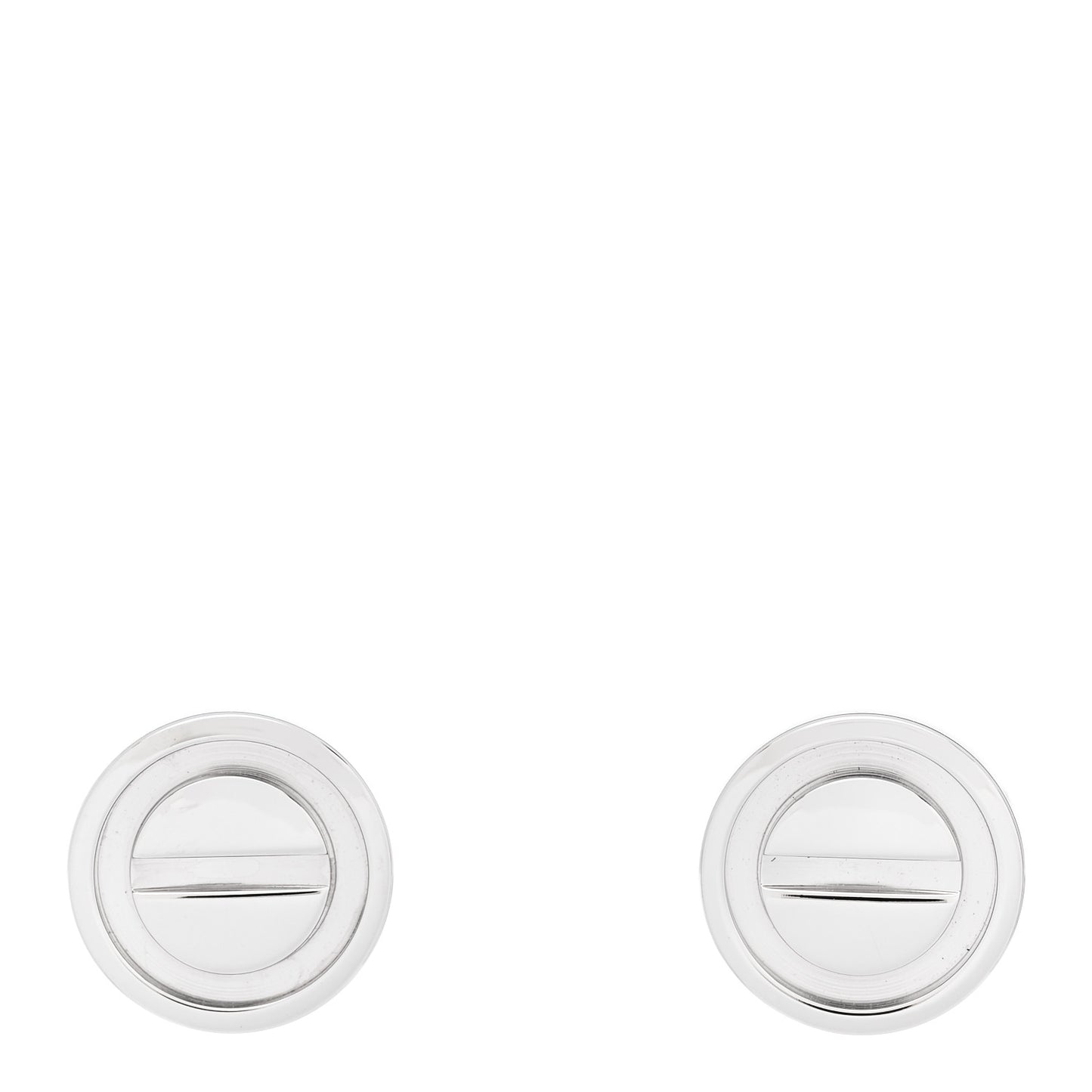18K White Gold LOVE Earrings
