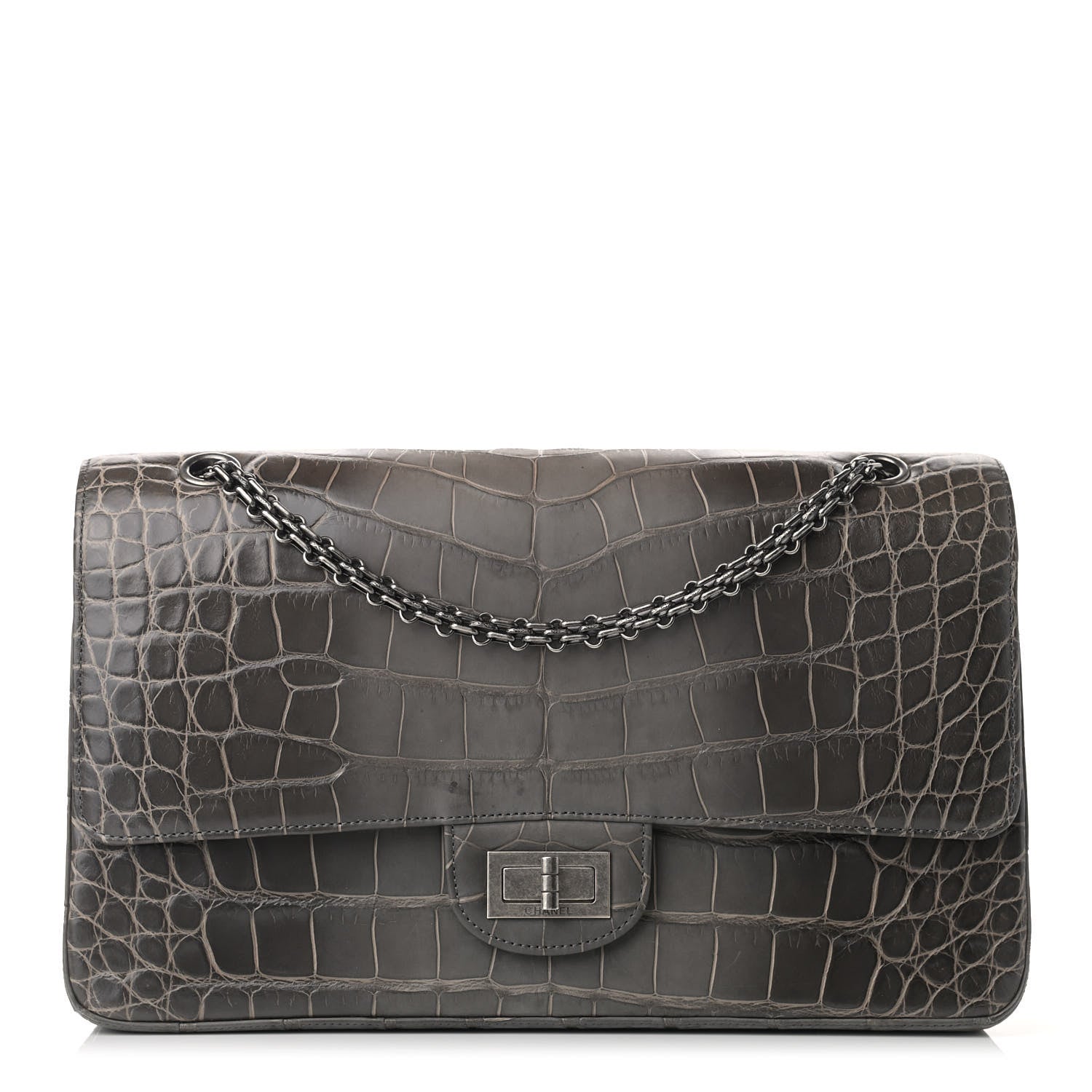 Chanel Alligator 2.55 Reissue 227 Flap Grey 1 of 12