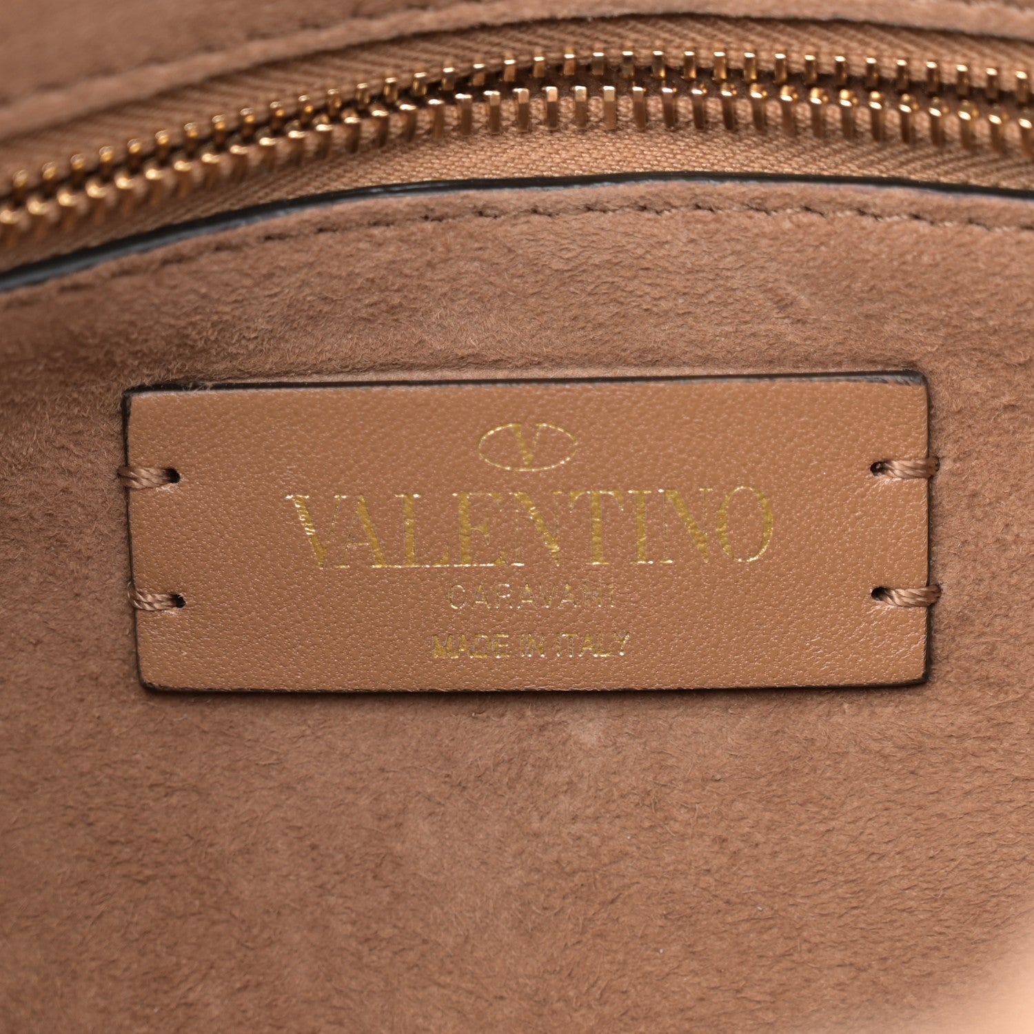 Valentino Garavani Cashmere Medium Roman Stud Shoulder Bag Brown 6 of 11