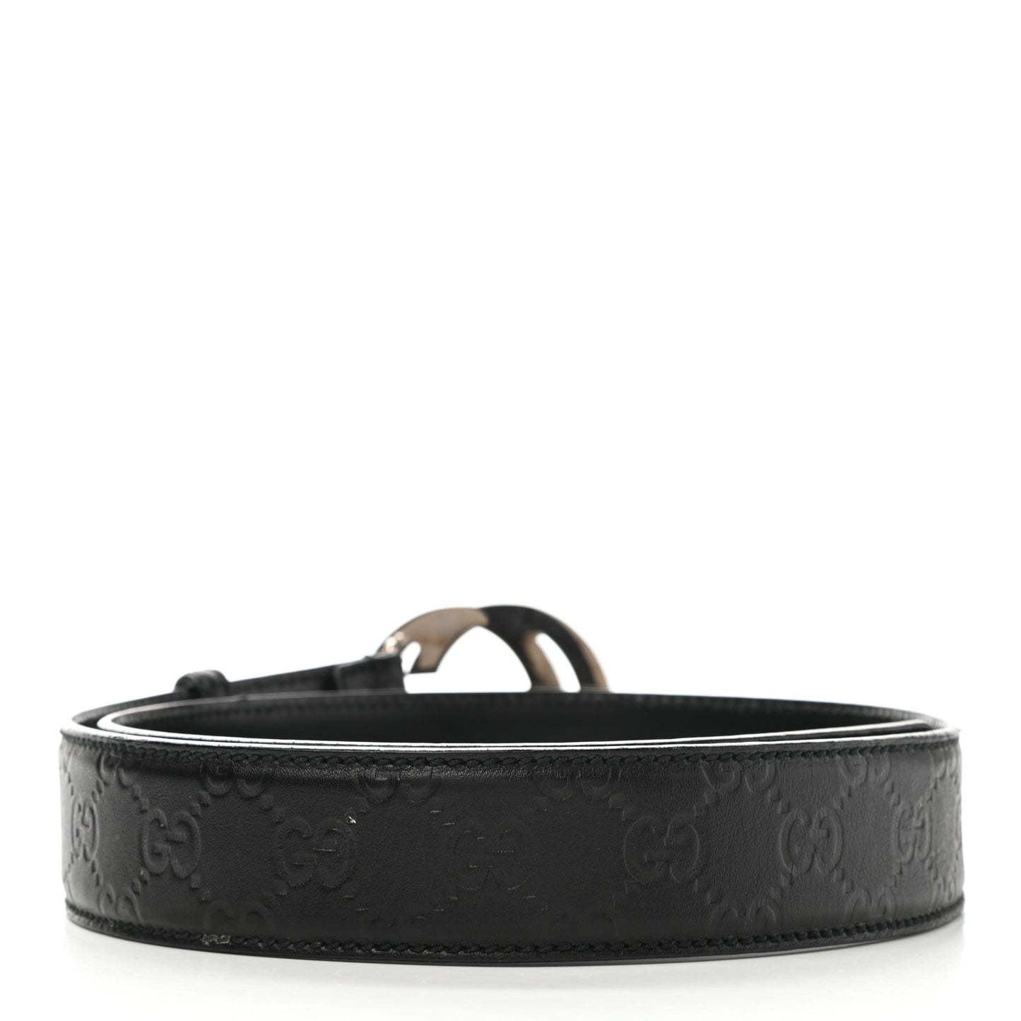 Guccissima Interlocking G Belt 85 34 Black
