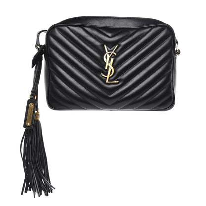Saint Laurent Calfskin Matelasse Monogram Lou Camera Bag Black 1 of 14