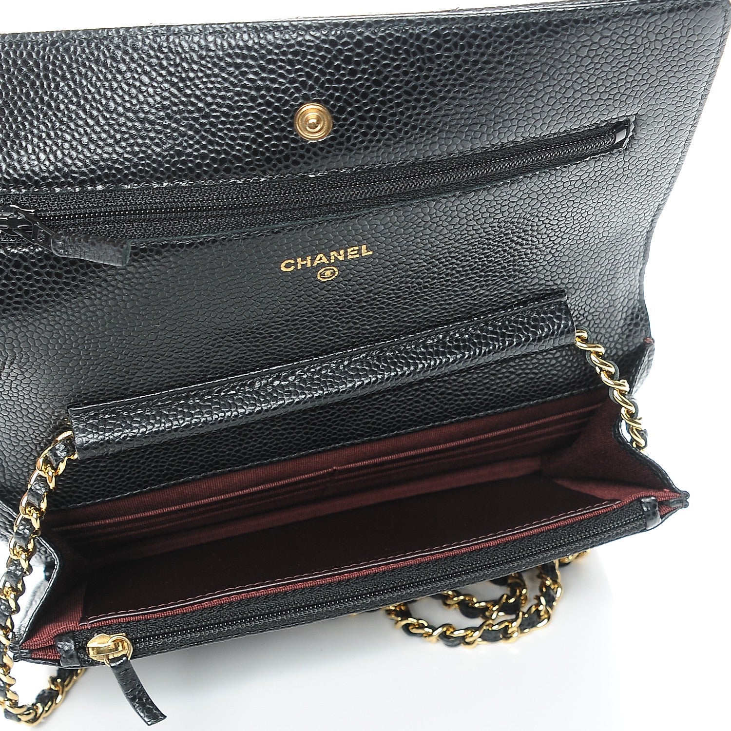 Chanel Caviar Quilted Wallet On Chain WOC Black 5 of 9