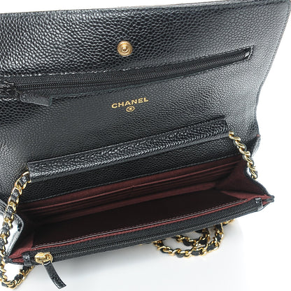 Chanel Caviar Quilted Wallet On Chain WOC Black 5 of 9