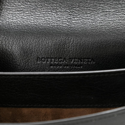 Bottega Veneta Goatskin Velvet Criss-Cross Ombre Montebello Chain Crossbody Black Multicolor 6 of 10