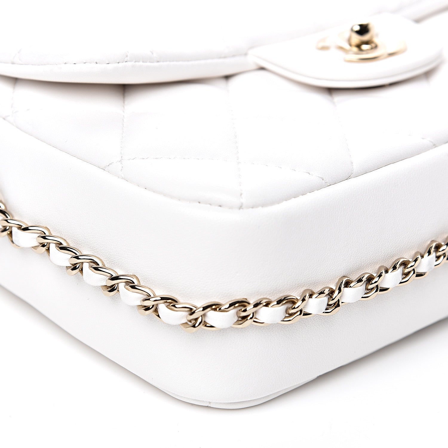 Chanel Lambskin Quilted Small My Precious Flap White 7 of 10