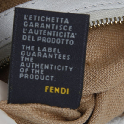 Fendi Calfskin Romano Selleria Borghese Tote White 13 of 13