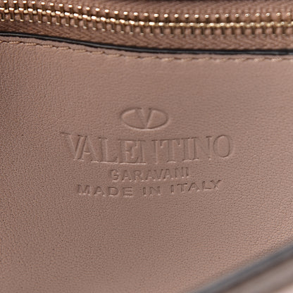 Valentino Garavani PVC Nappa Naked Small Glam Lock Rockstud Flap Poudre 6 of 12