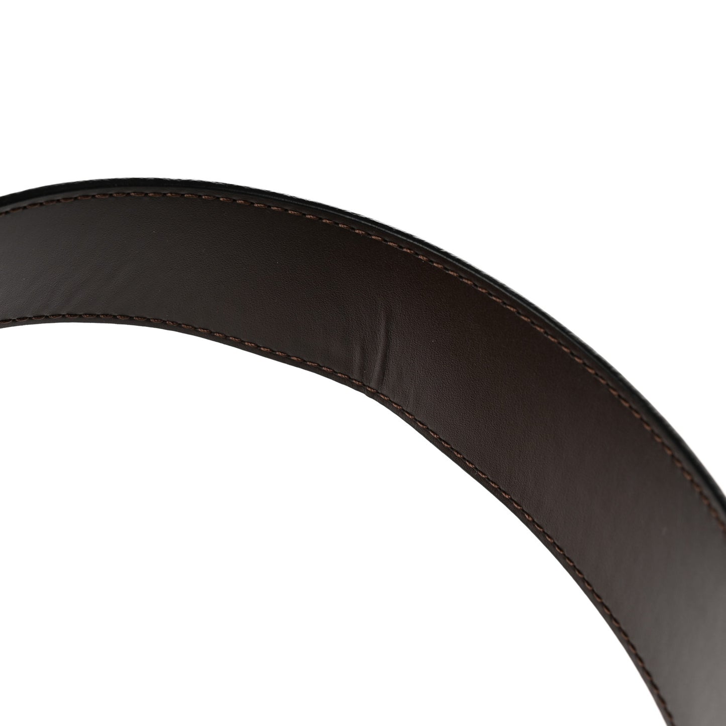 Calfskin 40mm LV Initiales Reversible Belt Dark 90 36 Dark Brown Black