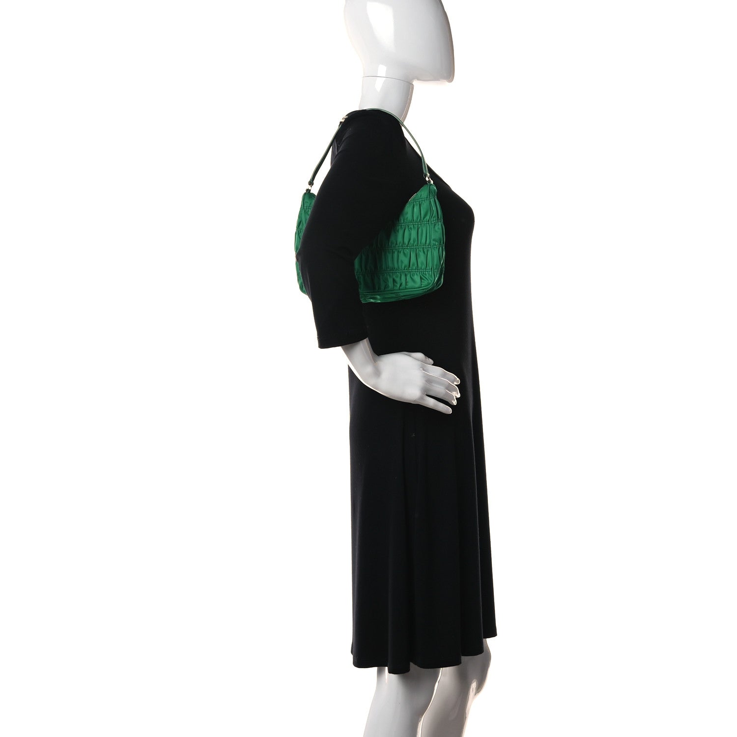 Prada Tessuto Nylon Gaufre Shoulder Bag Menta 2 of 9