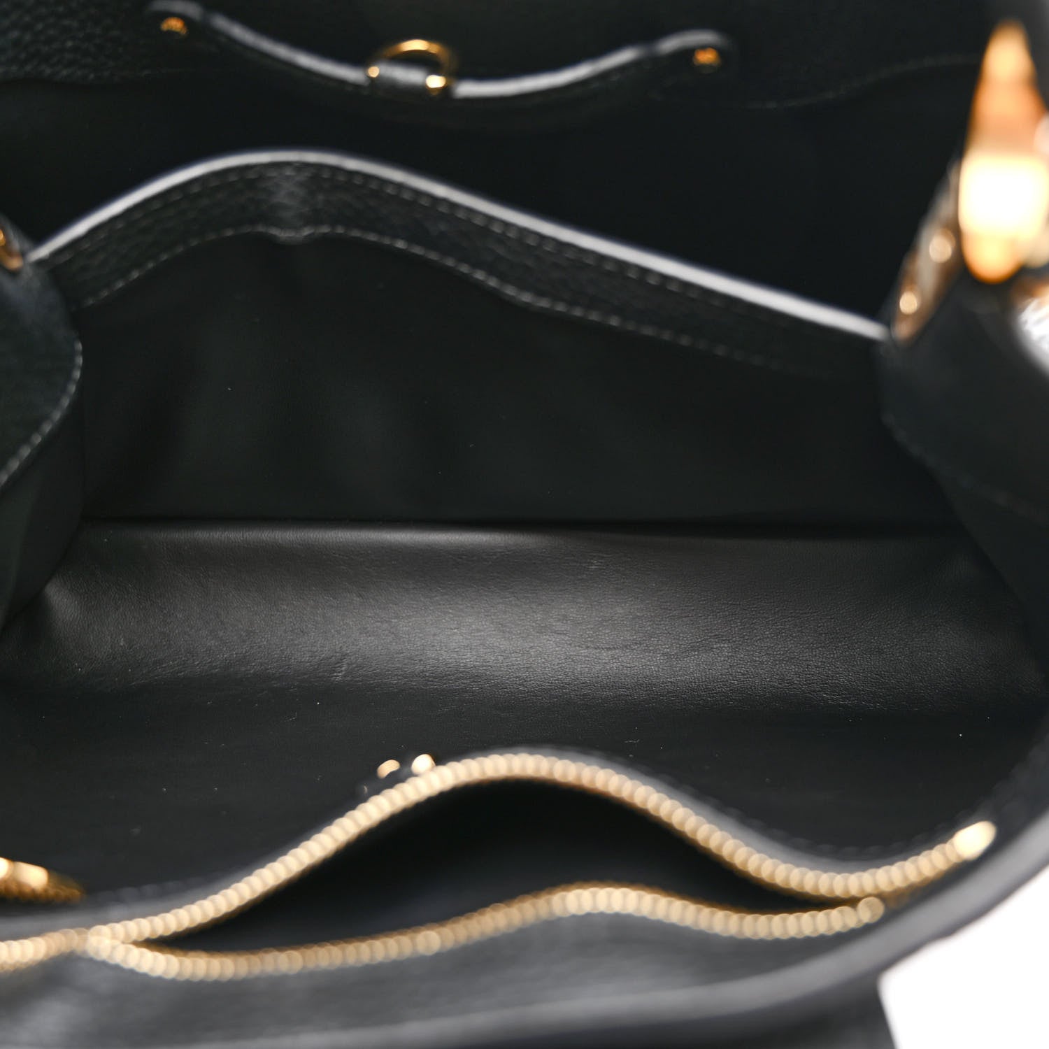 Louis Vuitton LV X YK Taurillon Infinity Net Capucines MM Black Blue 6 of 10