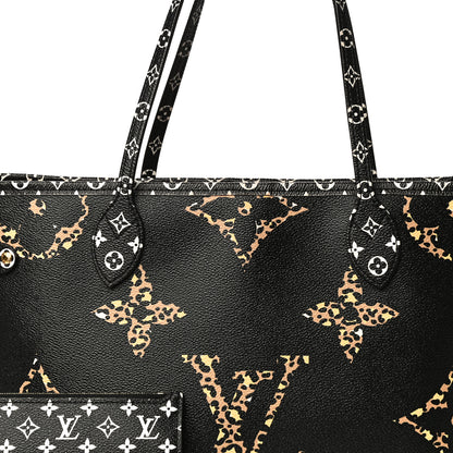 Louis Vuitton Monogram Giant Jungle Neverfull MM Black 9 of 14