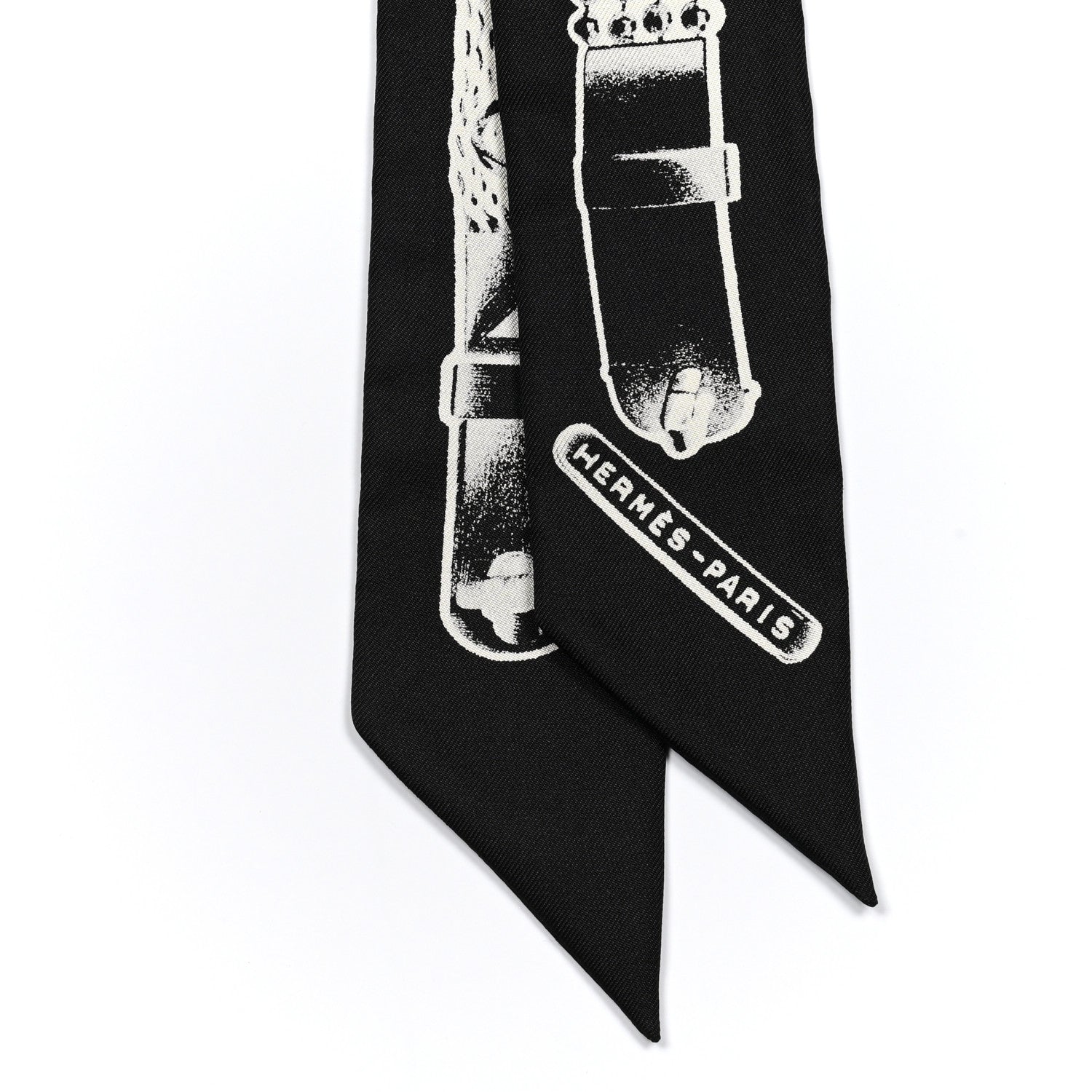 Hermes Silk Le Tresor De Medor Twilly Black White 2 of 4