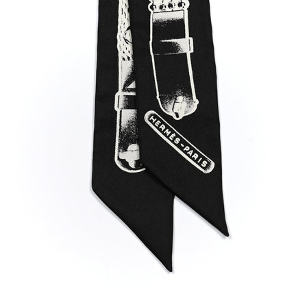 Hermes Silk Le Tresor De Medor Twilly Black White 2 of 4