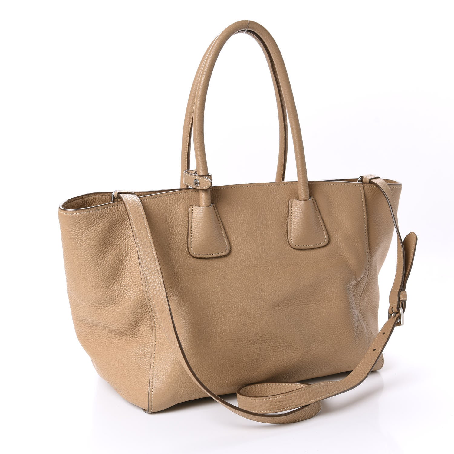 Prada Vitello Daino Tote Sabbia 4 of 10