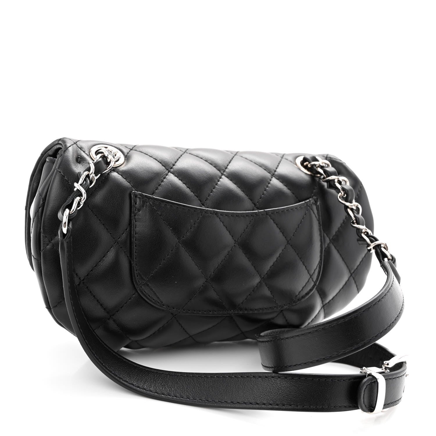 Chanel Calfskin Quilted CC Uniform Flap Belt Bag Black 3 of 11