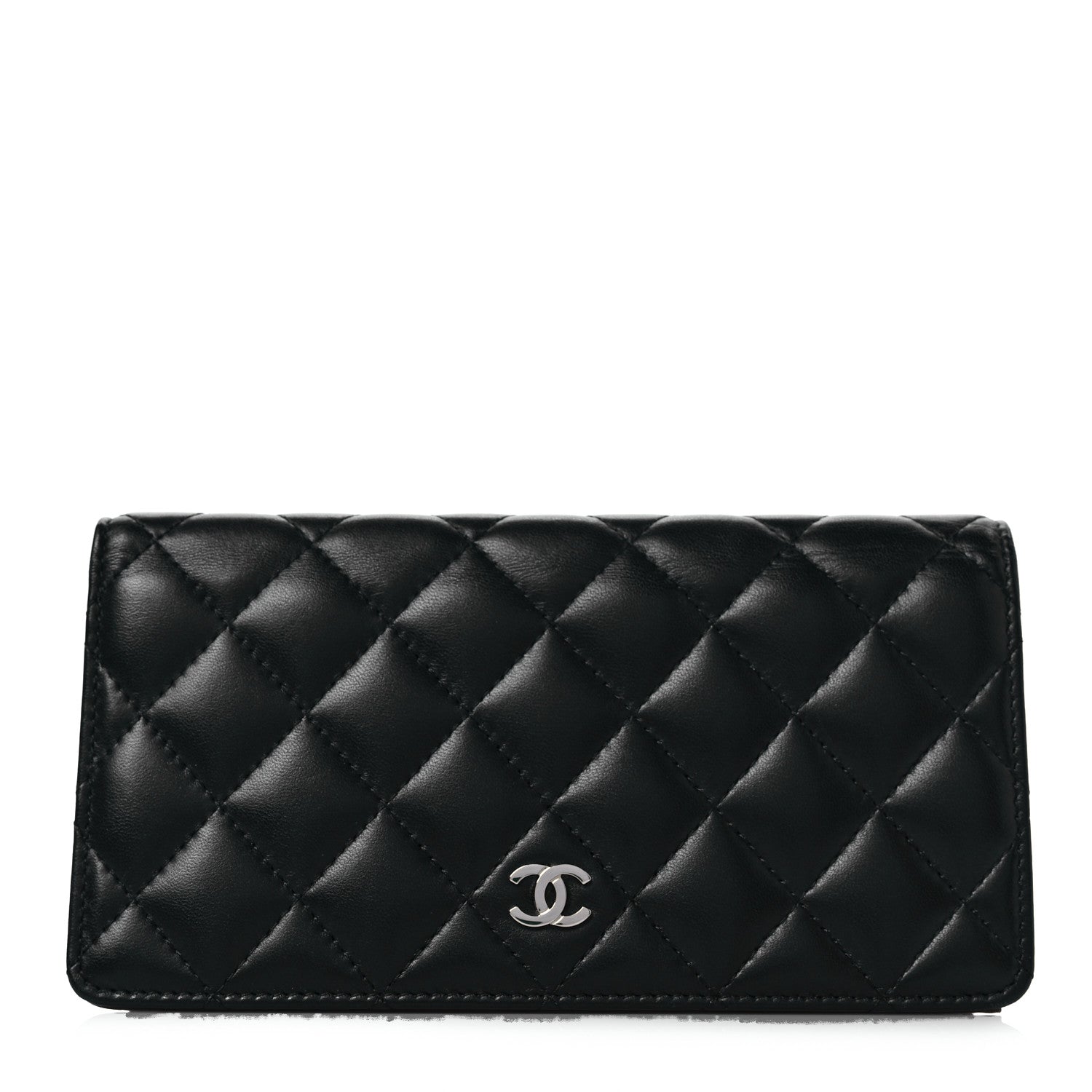 Chanel Lambskin Quilted Yen Wallet Black 1 of 9