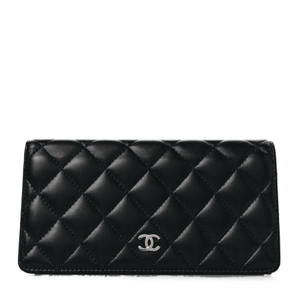 Chanel Lambskin Quilted Yen Wallet Black 1 of 9