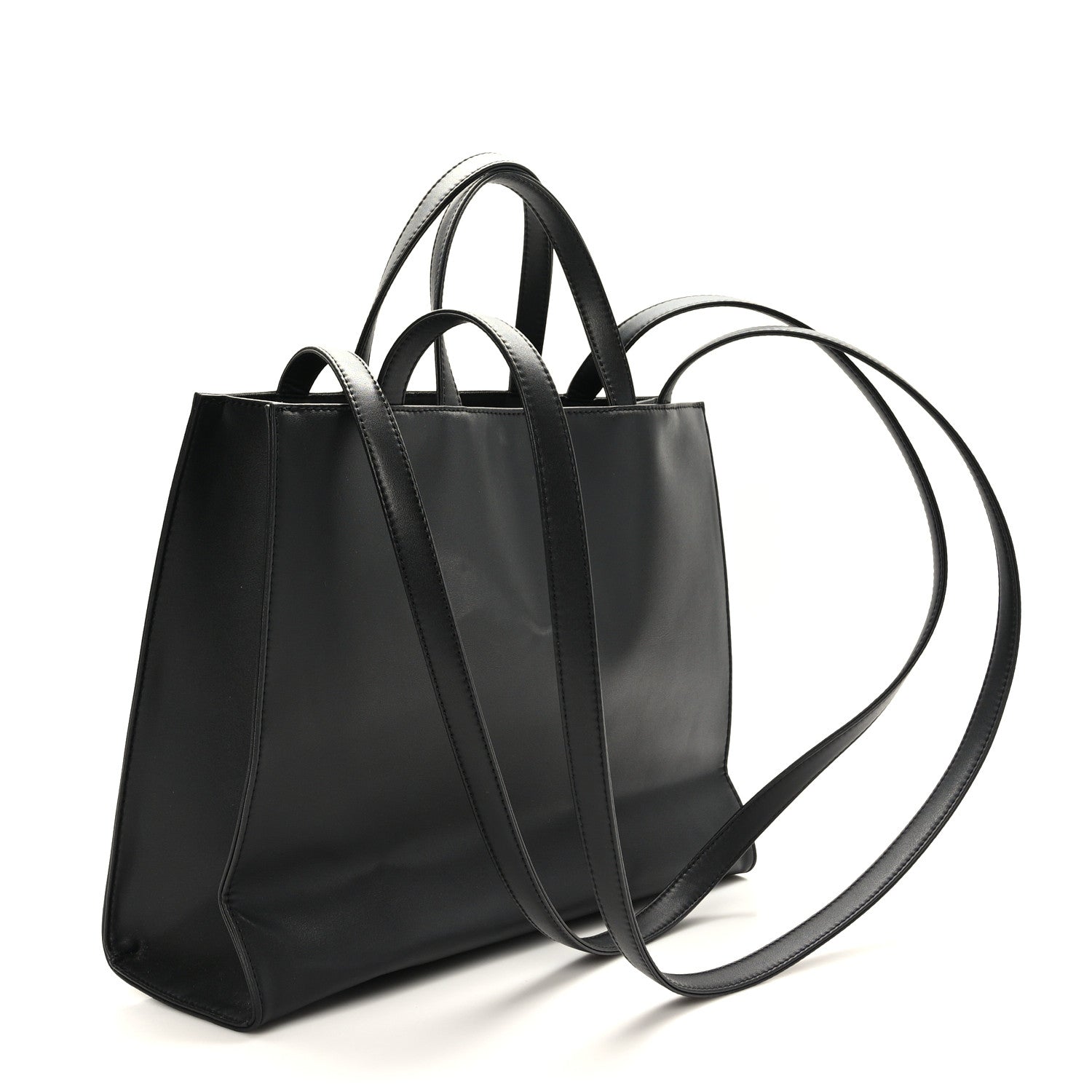 Telfar Vegan Leather Medium Shopping Bag Black 3 of 8