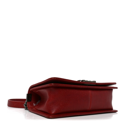 Chanel Caviar Quilted Medium Boy Flap Dark Red 4 of 10