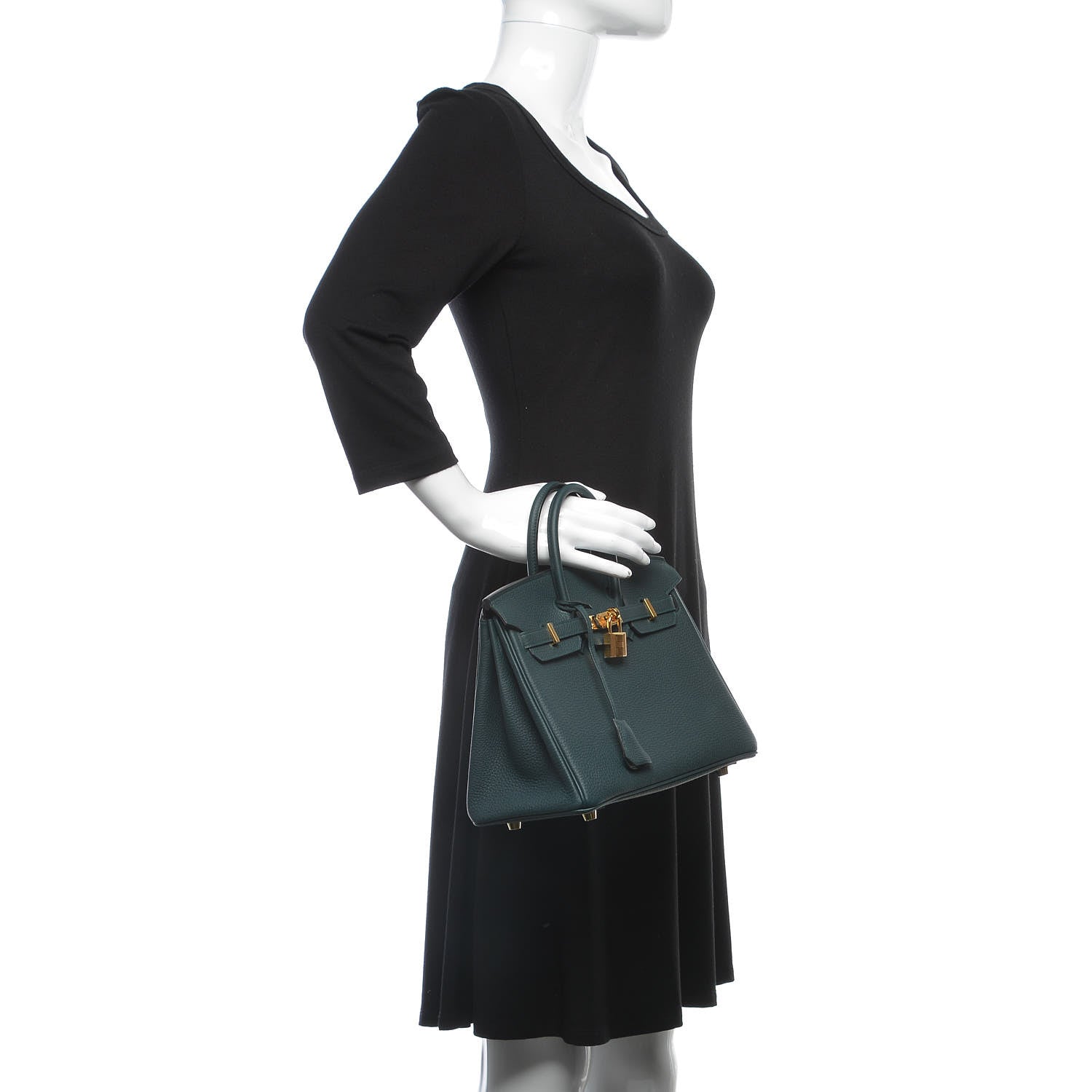 Hermes Togo Birkin 25 Vert Cypress 2 of 32
