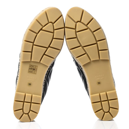 Gucci Nappa Matelasse GG Marmont Platform Espadrilles 39 Black 5 of 10