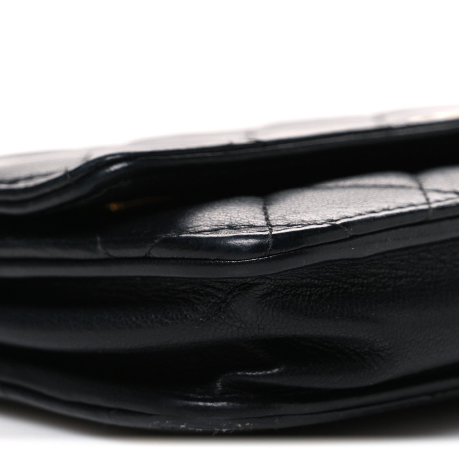Chanel Lambskin Quilted Wallet On Chain WOC Black 10 of 11