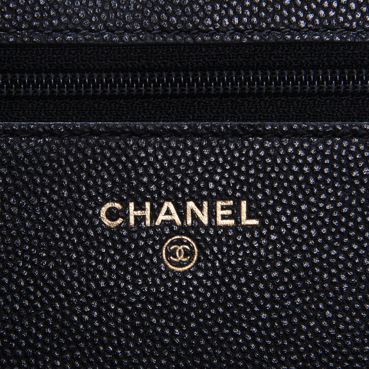 Chanel Caviar Camellia Embossed Wallet On Chain WOC Black 6 of 8