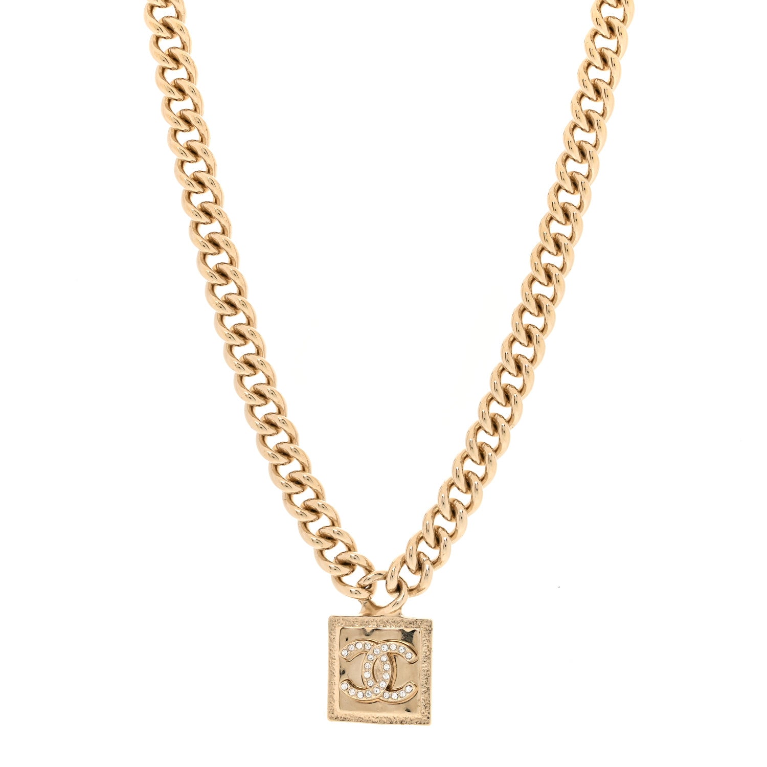 Chanel Metal Crystal CC Choker Gold 1 of 5