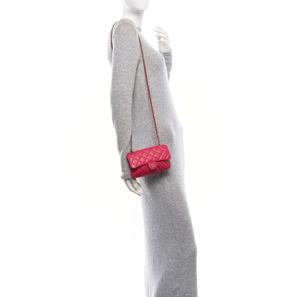 Chanel Caviar Fabric Quilted Foldable Tote With Chain Pink Multicolor 2 of 17