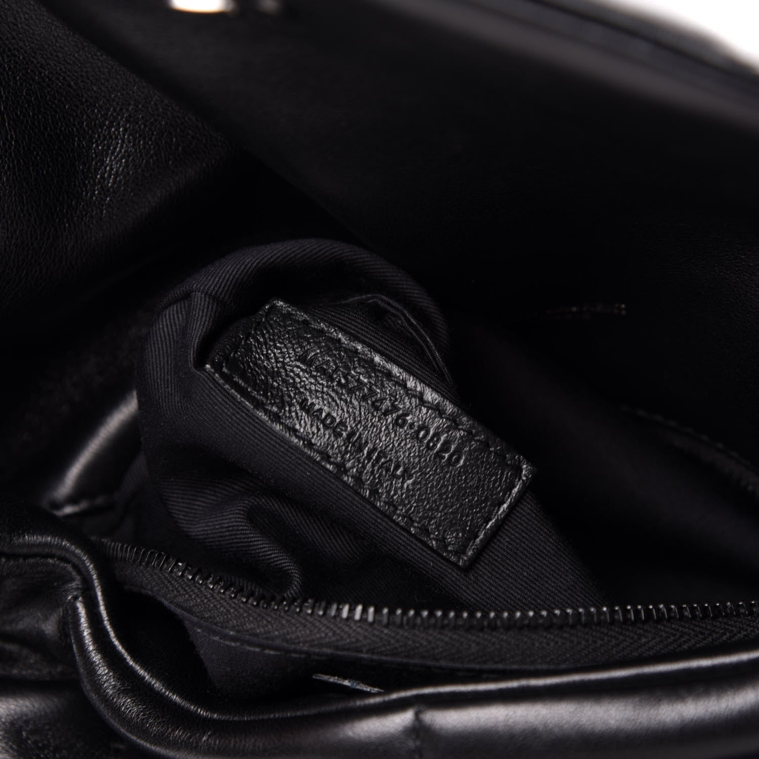 Saint Laurent Lambskin Quilted Small Loulou Puffer Monogram Chain Satchel Black 9 of 12