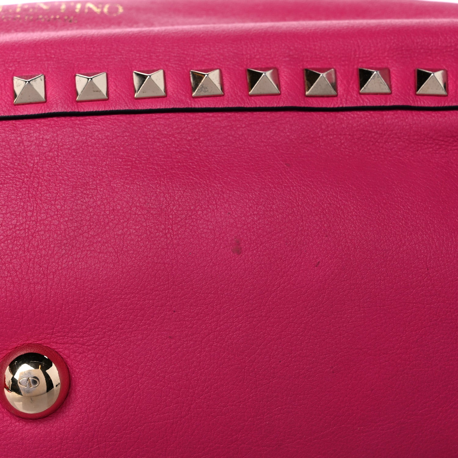 Valentino Garavani Vitello Medium Rockstud Tote Fuxia 14 of 15