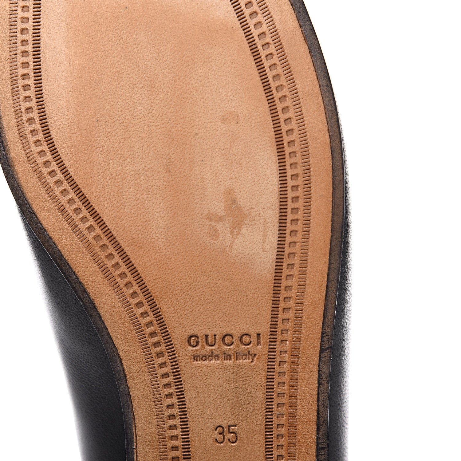 Gucci Lambskin Womens Brixton Horsebit Loafers 35 Black 7 of 11