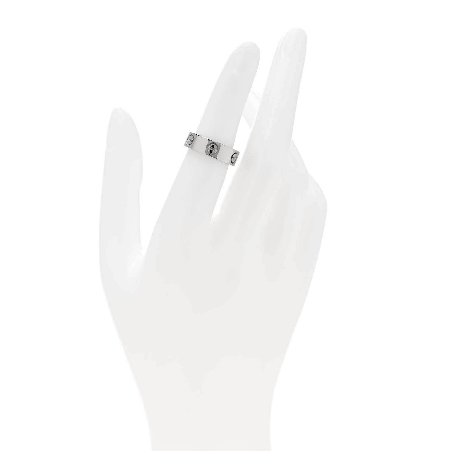 Cartier 18K White Gold 5.5mm LOVE Ring 50 5.25 2 of 6
