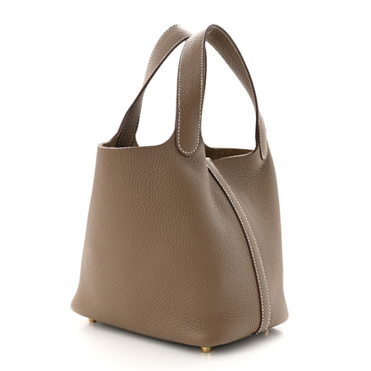Hermes Taurillon Clemence Picotin Lock 18 PM Etoupe 3 of 10