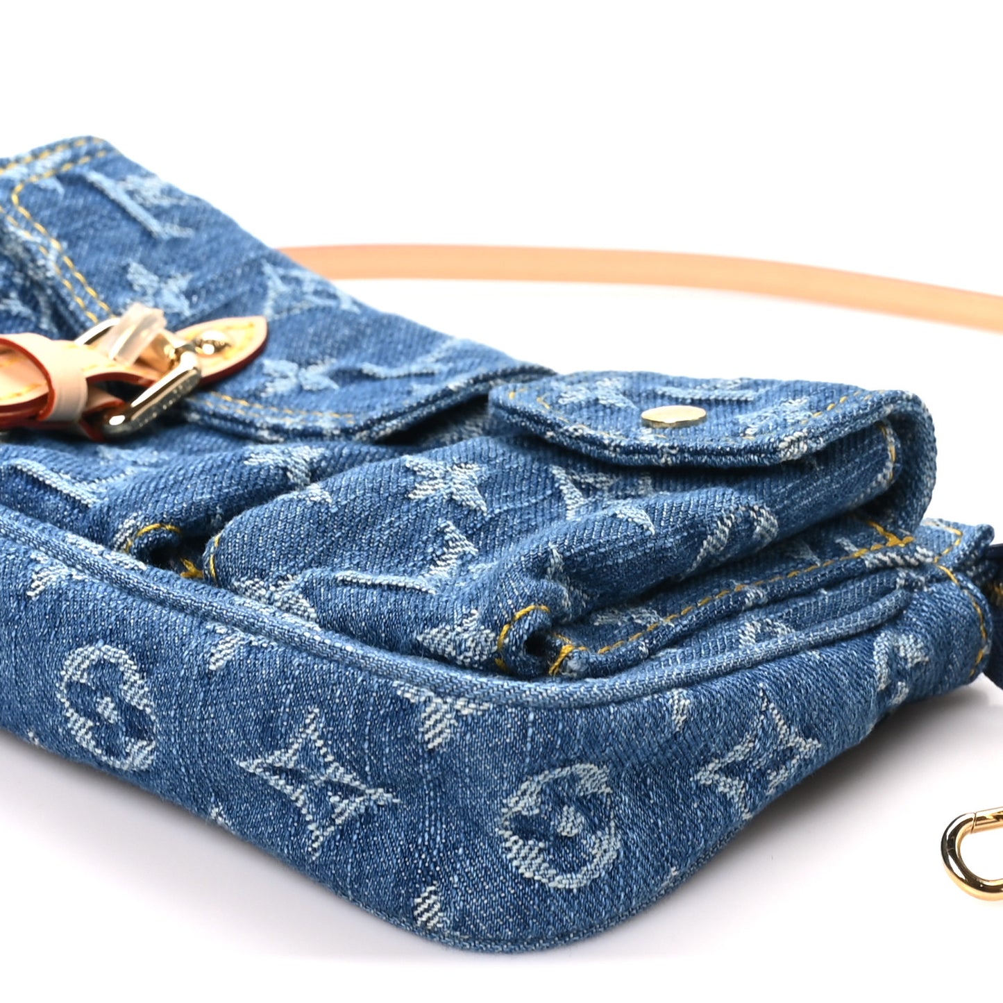 Monogram Pochette Accessories Cargo Blue Denim