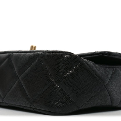 Chanel Caviar Quilted Chain Messenger Flap Bag Black 10 of 11