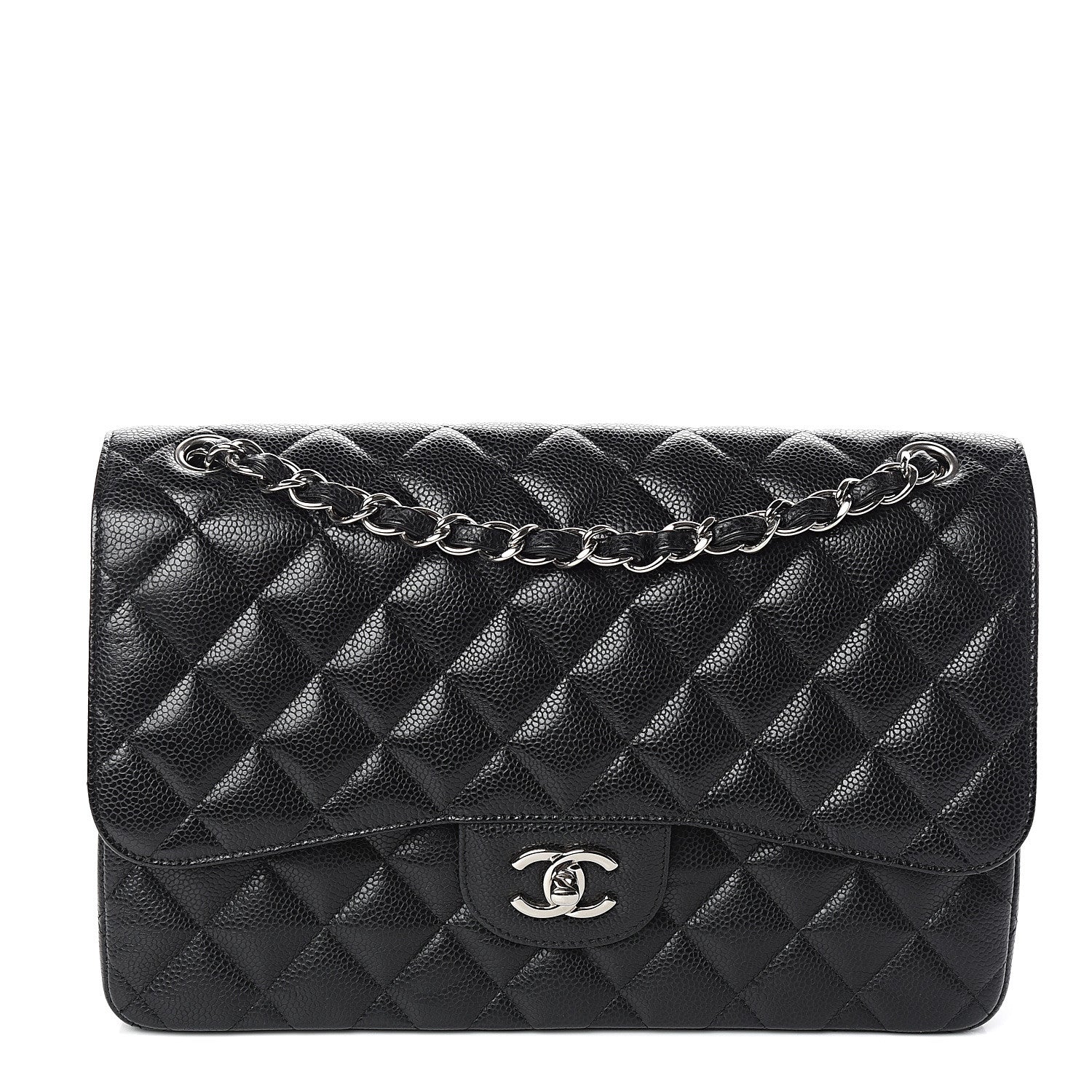 Chanel Caviar Quilted Jumbo Double Flap Black 1 of 9