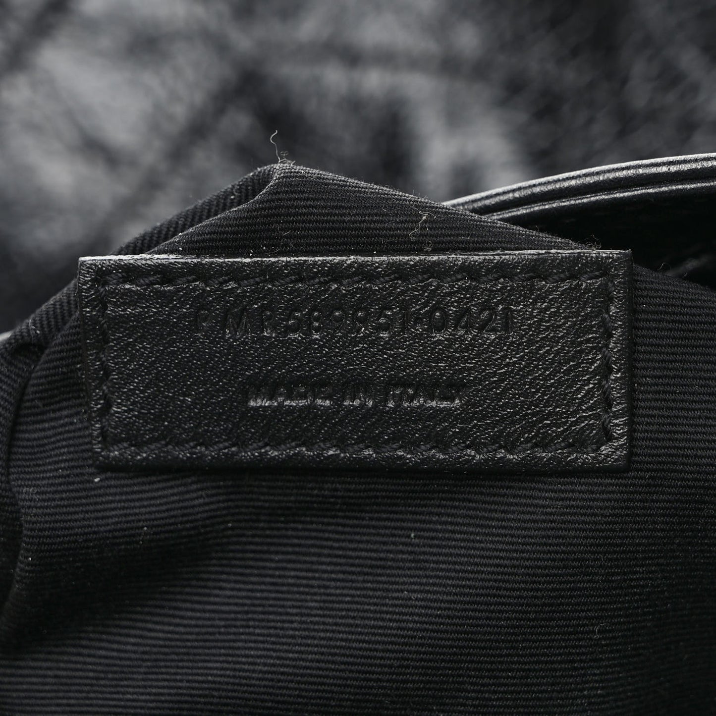 Crinkled Calfskin Matelasse Monogram Medium Niki Shopper Tote Black