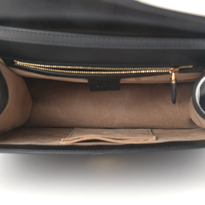 Gucci Calfskin Medium Sylvie Top Handle Bag Black 4 of 6
