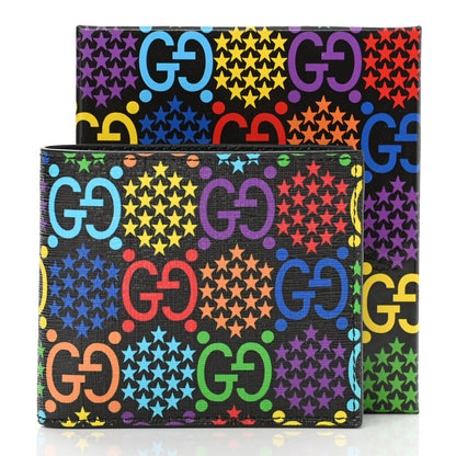 Gucci GG Supreme Monogram Psychedelic Bi-Fold Wallet Black Multicolor 8 of 8