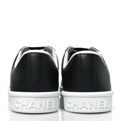 Chanel Calfskin CC Womens Sneakers 36.5 Black 6 of 10