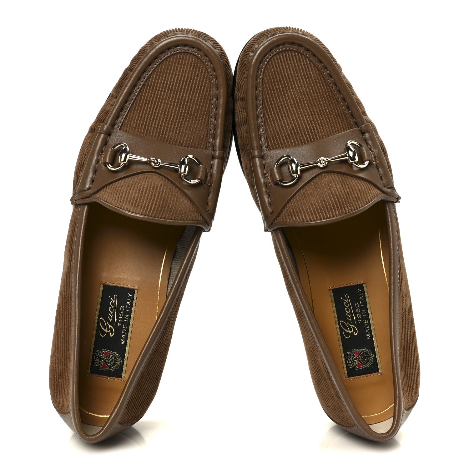 Gucci Corduroy Womens 1953 Horsebit Loafers 36 Velvety Camel 2 of 9