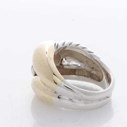 David Yurman Sterling Silver 14K Gold Large Infinity Ring 56 7.75 3 of 4