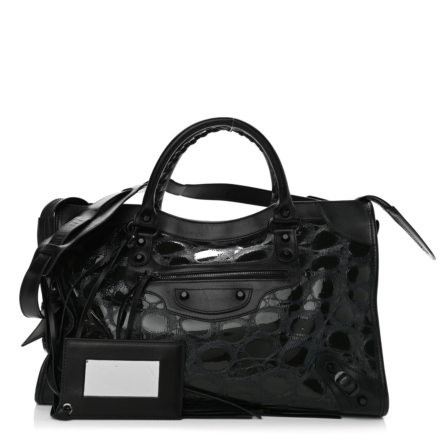 Balenciaga Patent Embossed Classic Hardware City Black 1 of 13