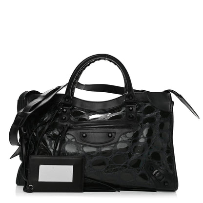 Balenciaga Patent Embossed Classic Hardware City Black 1 of 13