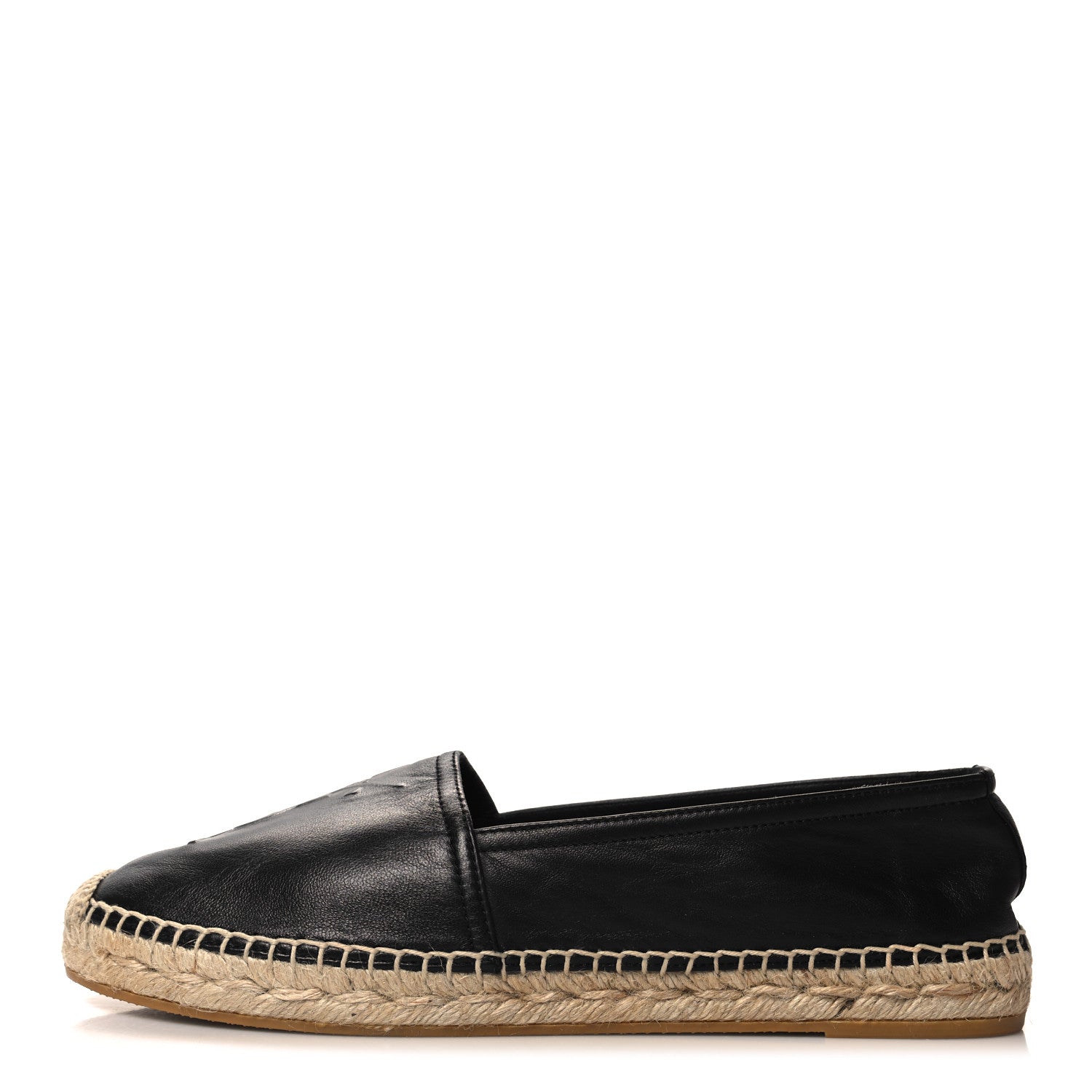 Saint Laurent Lambskin Monogram Espadrilles 40.5 Black 1 of 9